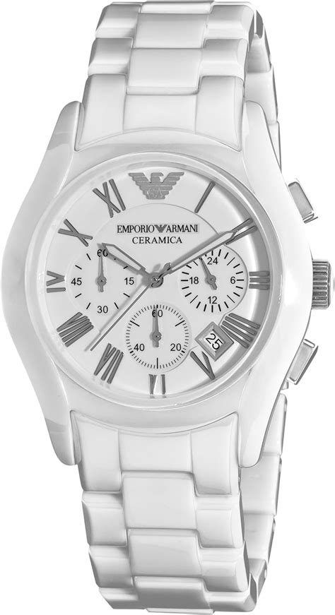 emporio armani white ceramic watch.